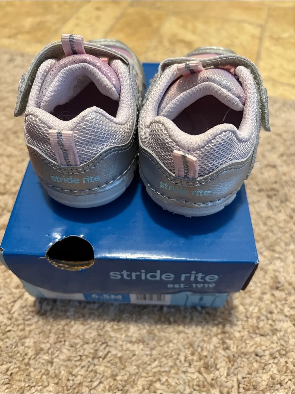 Stride Rite Little Kid Silver sneakers